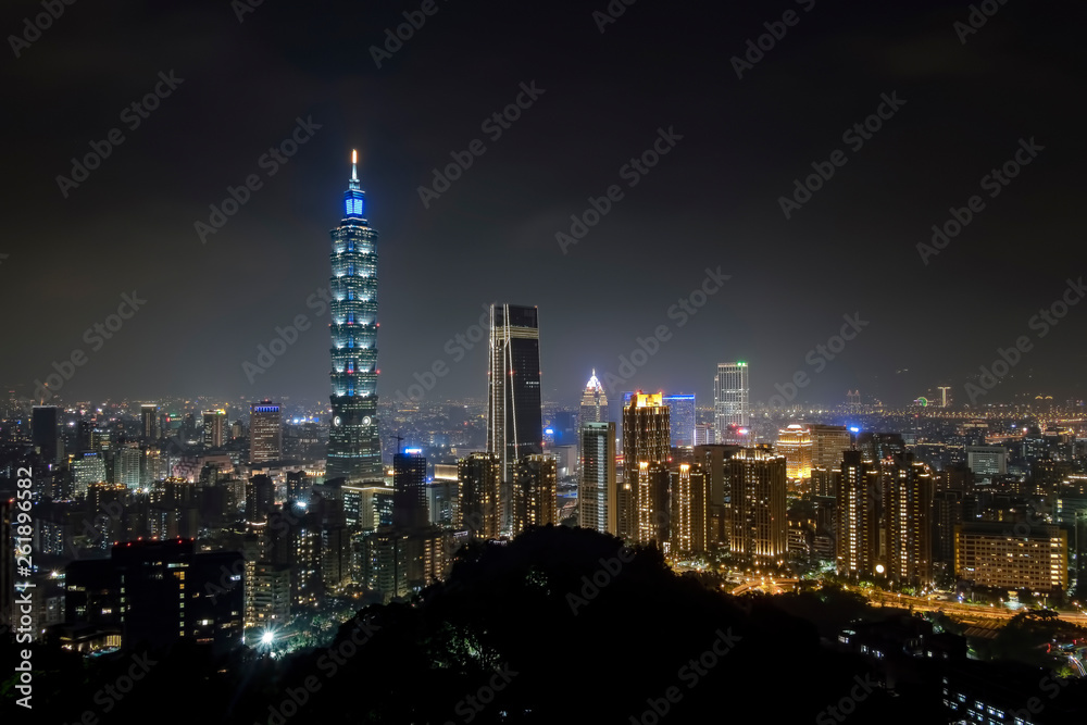 Taipei 101 tower at night, Taiwan