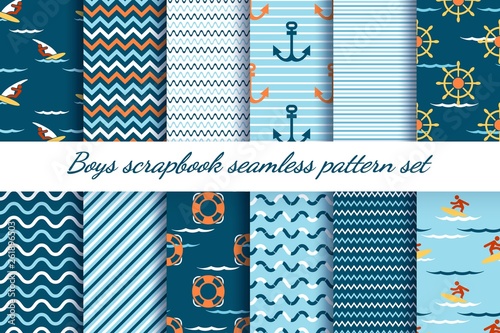 Boys scrapbook patterns
