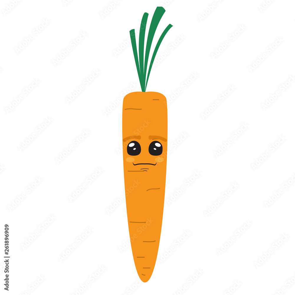 Cute carrot cartoon image. Vector illustration design Cute carrot cartoon image. Vector illustration design