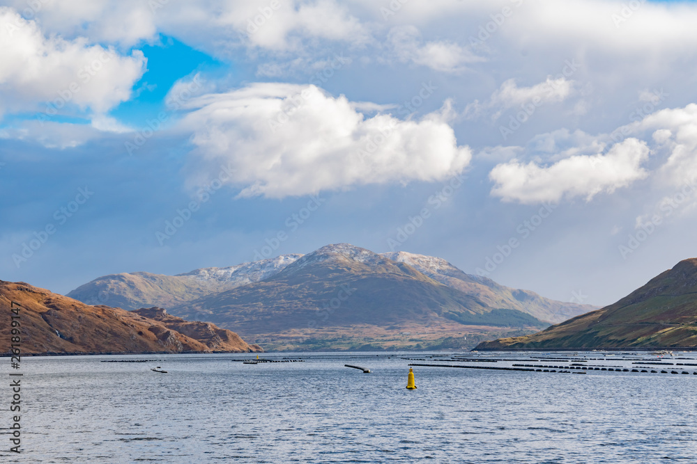 Beautiful nature scene around Connemara National Park