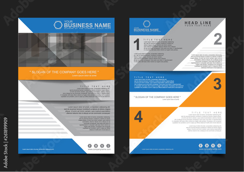 Annual report Brochure design template vector. Business Flyers infographic magazine poster. Abstract layout template ,Book Cover presentation portfolio.