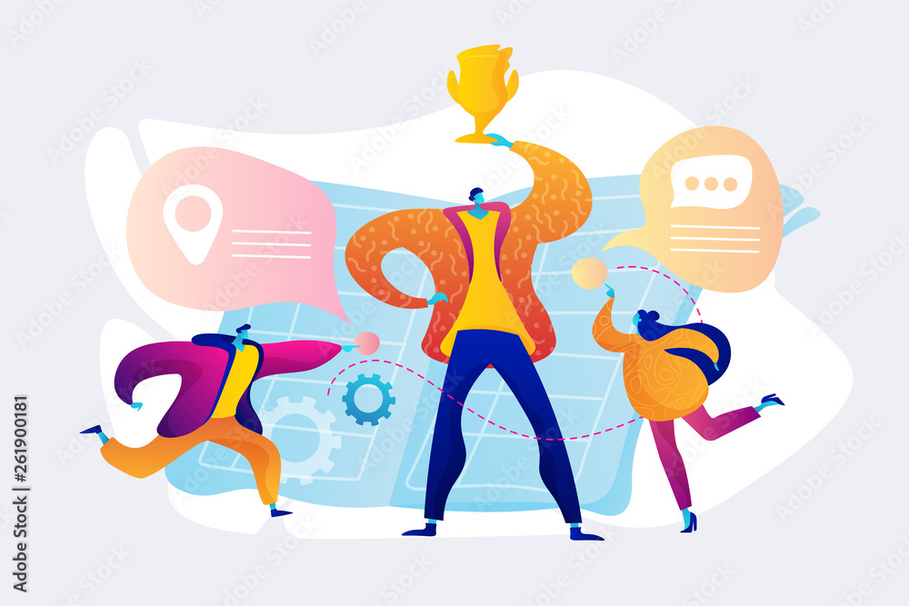 Self-management, self regulation learning, self-organization course concept. Vector isolated concept illustration with tiny people and floral elements. Hero image for website.