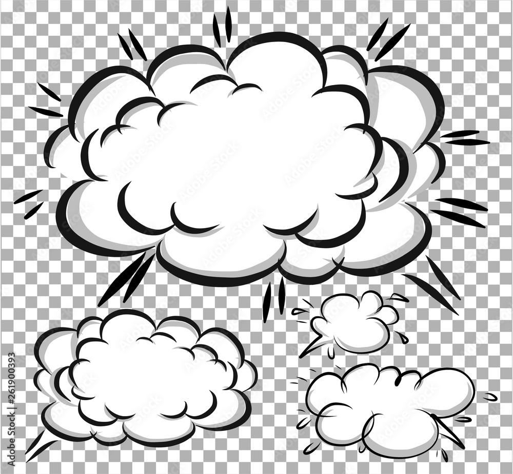 A collection of comic style speech bubbles. Vector illustration. A collection of comic style speech bubbles. Vector illustration.