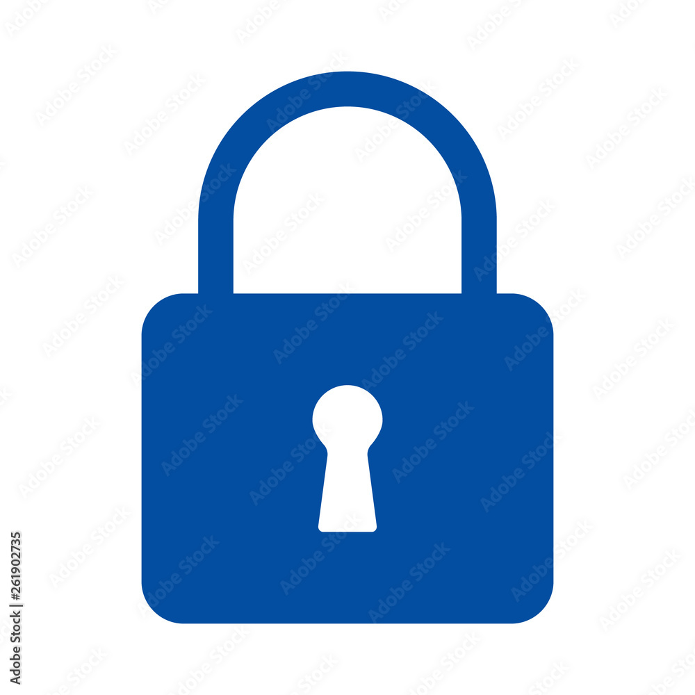 Icons flat closed lock. Symbols vector security. Isolated symbol on white background Icons flat closed lock. Symbols vector security. Isolated symbol on white background