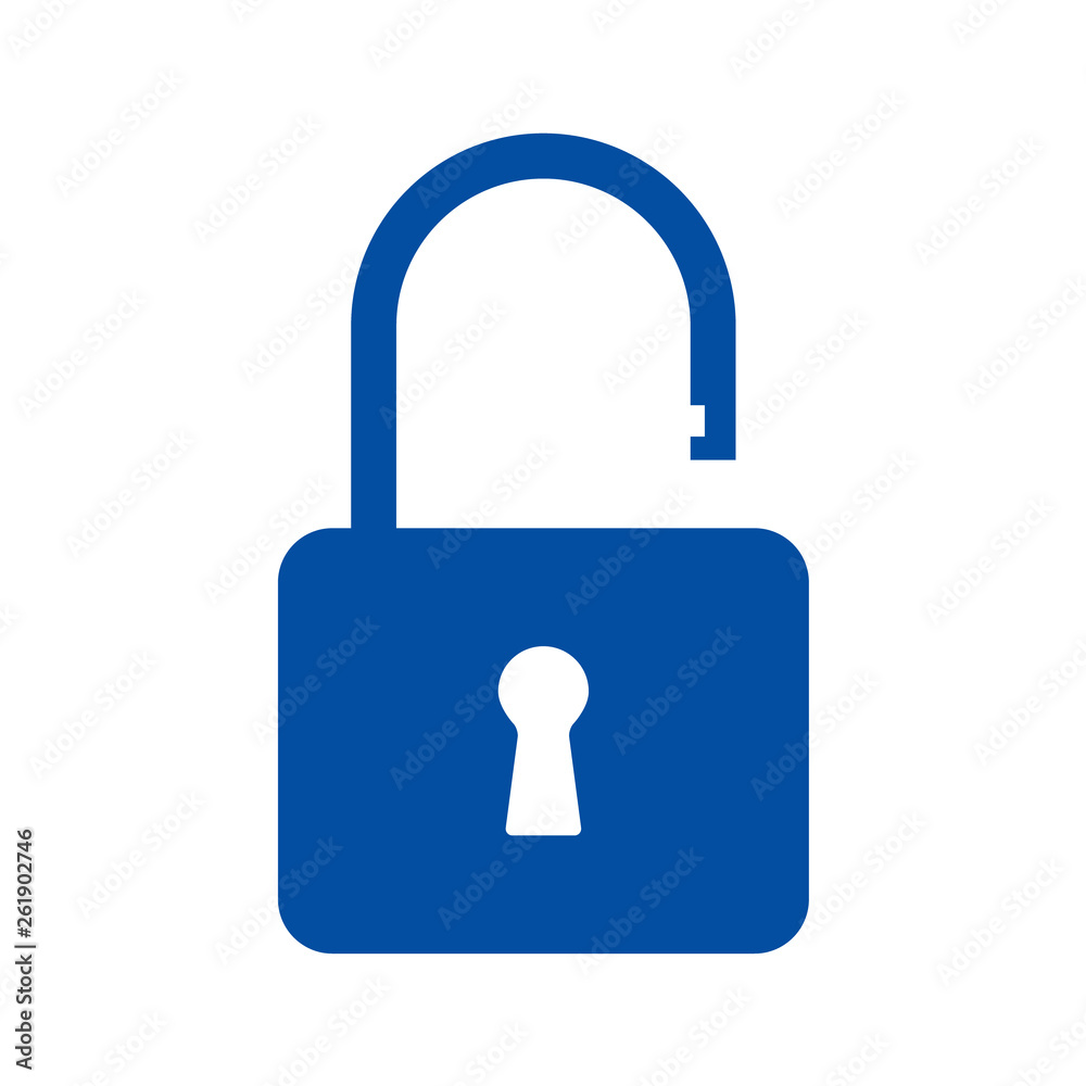 Icons flat open lock. Symbols vector security. Isolated symbol on white background Icons flat open lock. Symbols vector security. Isolated symbol on white background
