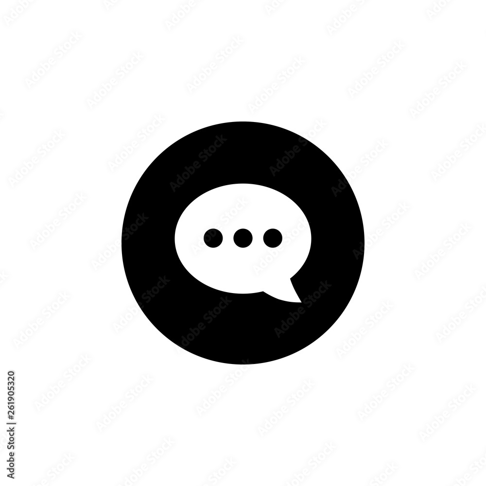 Fototapeta premium Chat icon vector. Chat Icon in trendy flat style. Speech bubble symbol