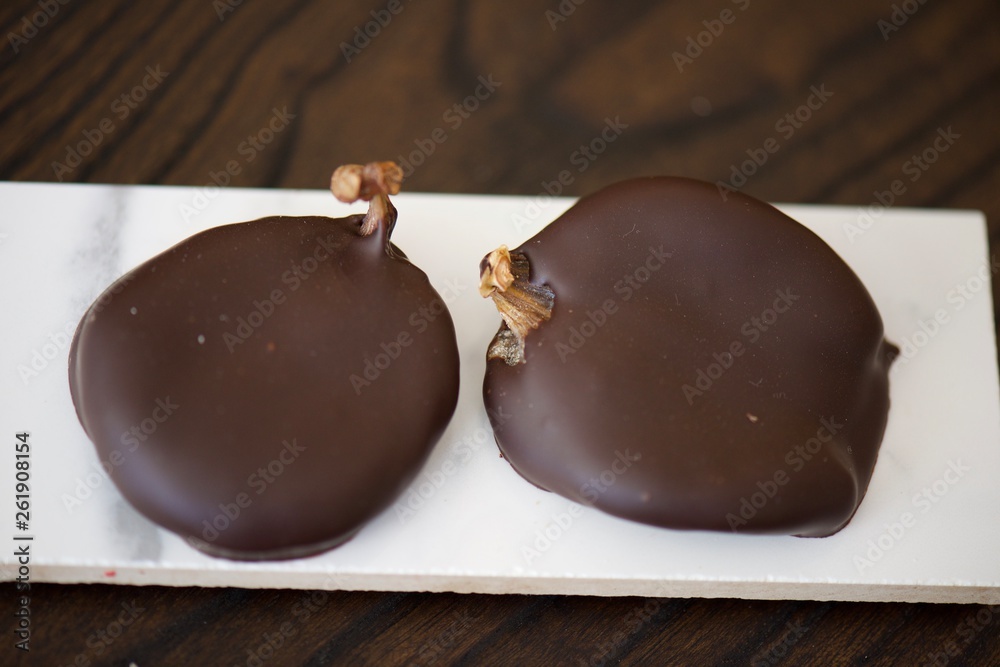 chocolate truffles on a plate chocolate truffles on a plate