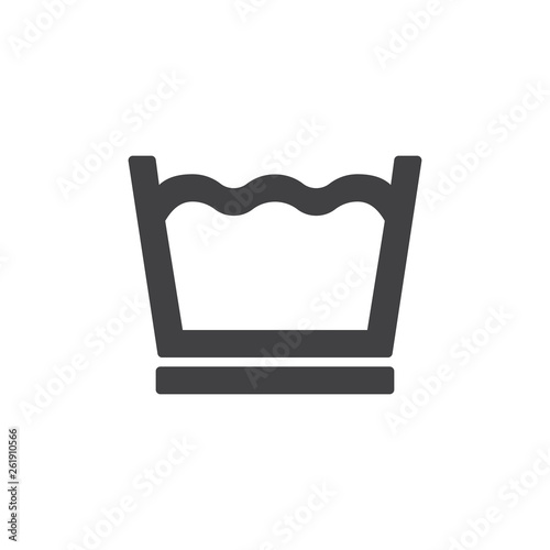 Permanent press vector icon. filled flat sign for mobile concept and web design. Wash machine sign glyph icon. Laundry symbol, logo illustration. Pixel perfect vector graphics