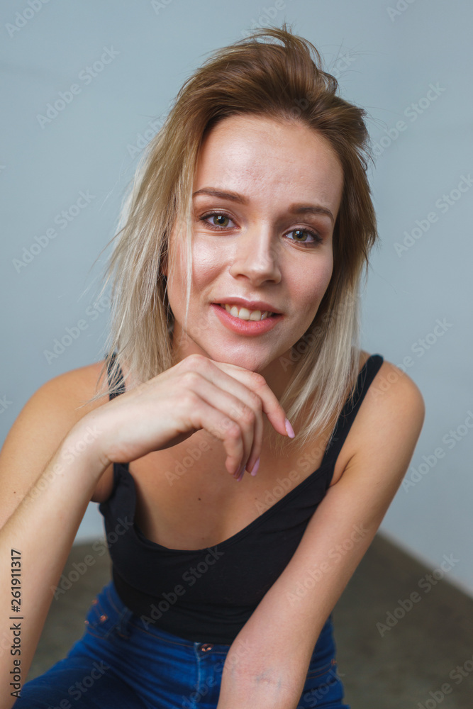 Model tests. Photo session for the model in the studio. Model tests. Photo session for the model in the studio.