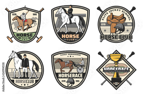 Horse, jockey, polo or riding club sport equipment Fototapeta