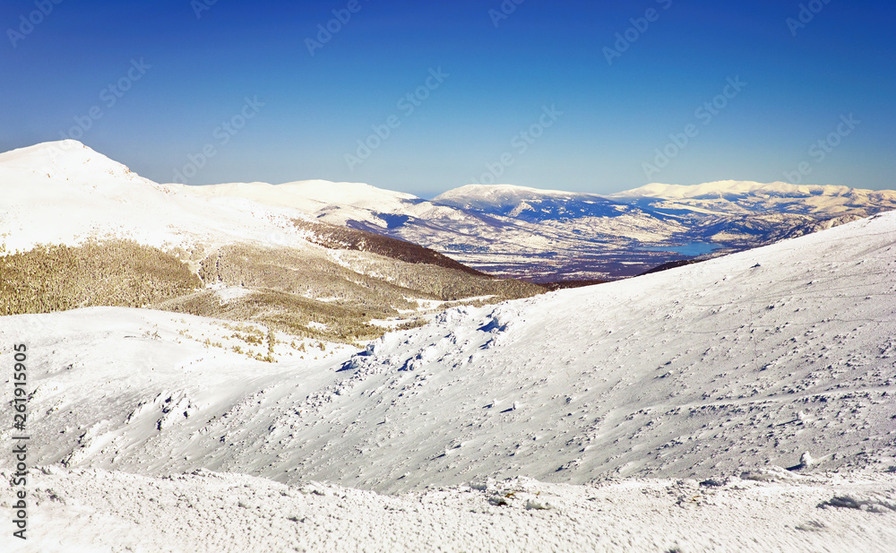 Winter landscape mountaintop