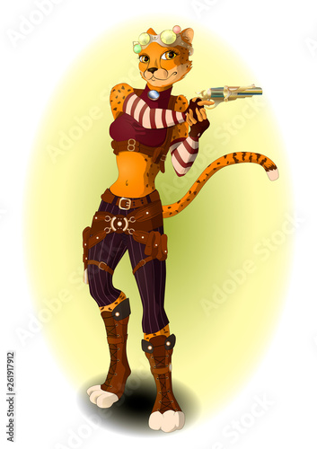 Girl with gun