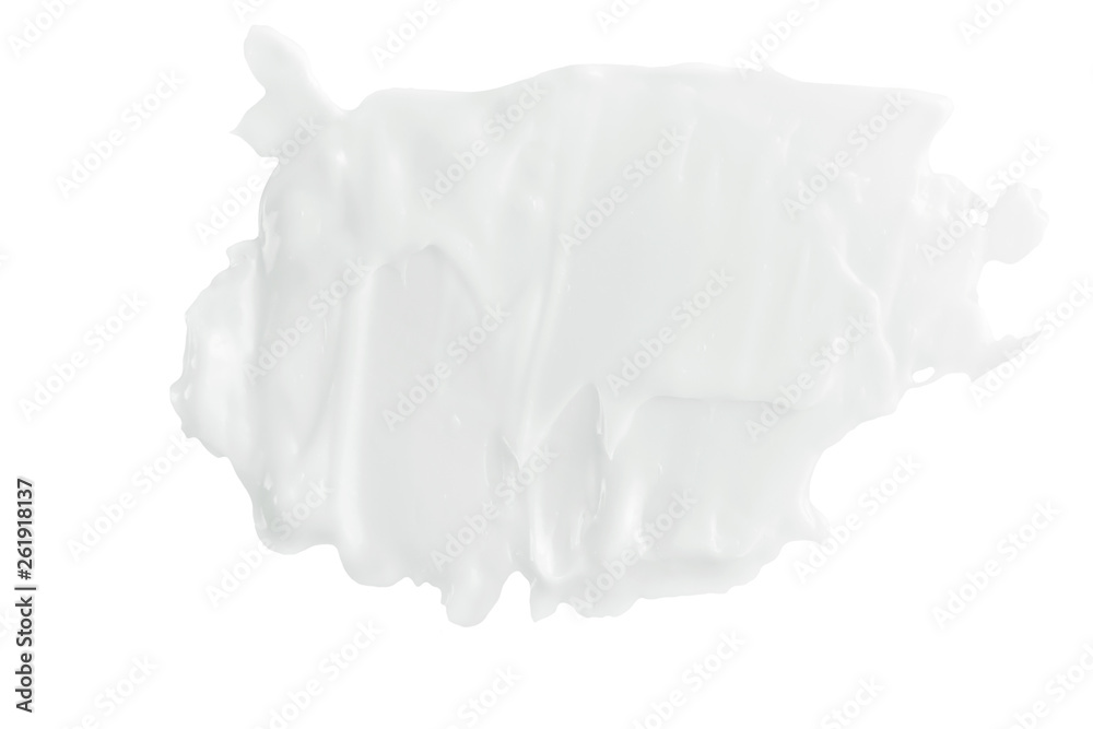 Cosmetic cream smear isolated on white background Cosmetic cream smear isolated on white background
