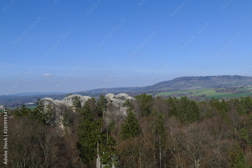 panorama with rocks in central europe panorama with rocks in central europe