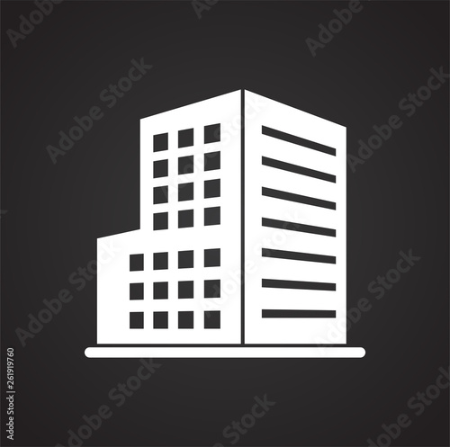 Building icon on background for graphic and web design. Simple vector sign. Internet concept symbol for website button or mobile app.