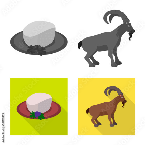 Vector design of culture and sightseeing logo. Set of culture and originality vector icon for stock.