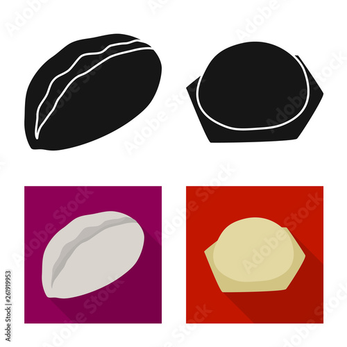 Vector illustration of products  and cooking logo. Collection of products  and appetizer stock vector illustration.