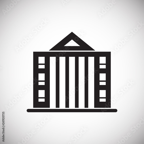 Building icon on background for graphic and web design. Simple vector sign. Internet concept symbol for website button or mobile app.