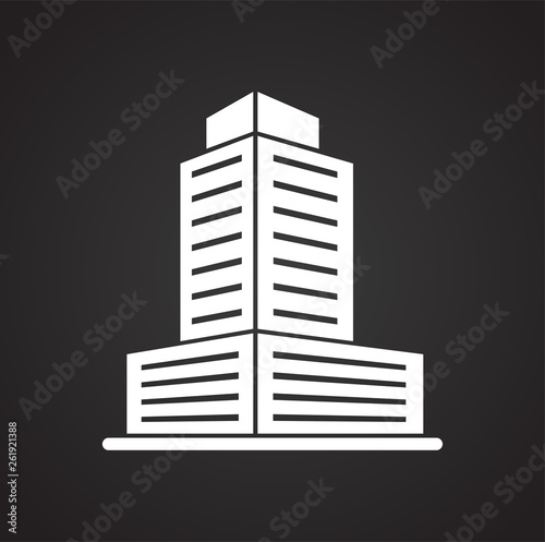 Building icon on background for graphic and web design. Simple vector sign. Internet concept symbol for website button or mobile app.
