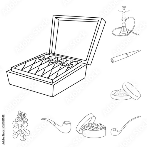 Vector illustration of health and nicotine sign. Collection of health and statistics stock vector illustration.