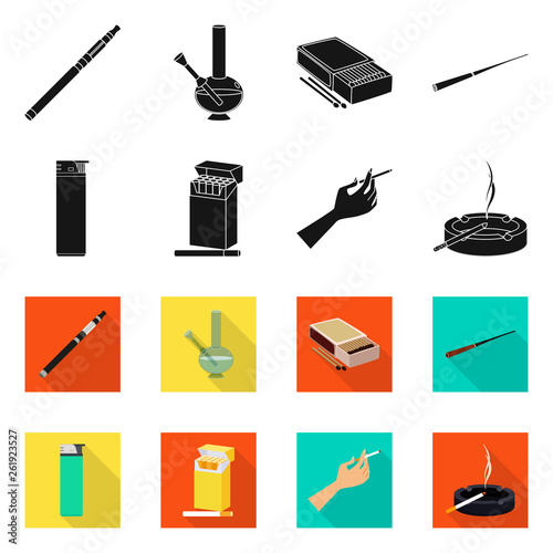 Vector illustration of refuse and stop icon. Set of refuse and habit stock vector illustration.