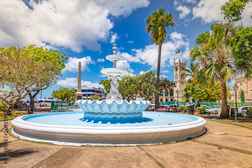 Fountain in city centre of Bridgetown, Barbados. photo