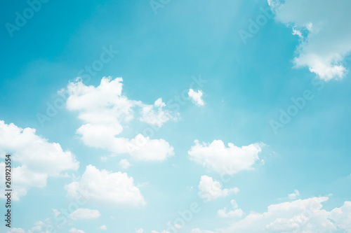 Cloud on blue sky background - Vintage effect style picture