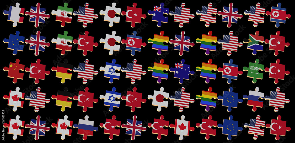 Country Flag to Black Background