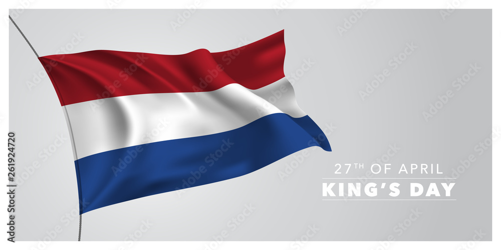 Netherlands happy King's day greeting card, banner, horizontal vector illustration Netherlands happy King's day greeting card, banner, horizontal vector illustration
