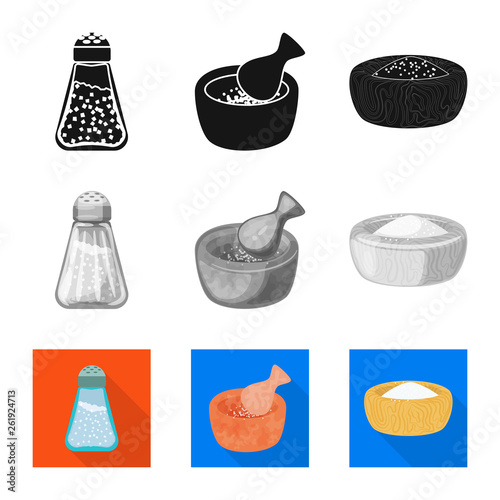 Isolated object of cooking and sea symbol. Set of cooking and baking   stock symbol for web.