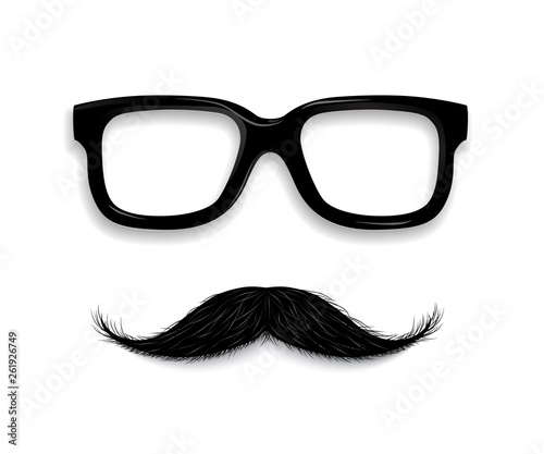 Glasses  moustaches vector illustration