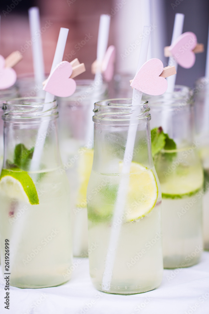 Zitronen Limonade mit Pfefferminz Zitronen Limonade mit Pfefferminz