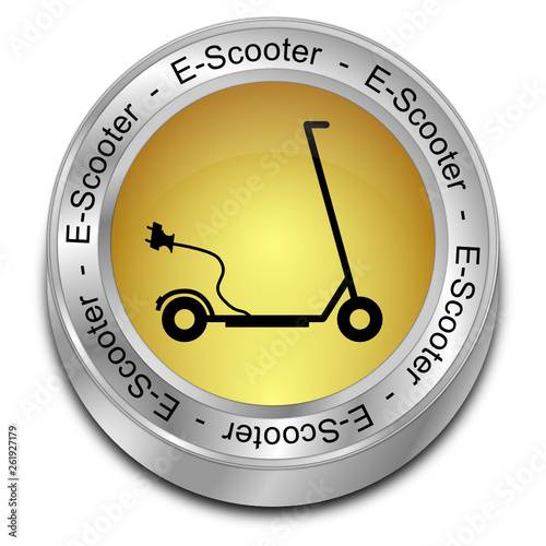 E-Scooter Button - 3D illustration