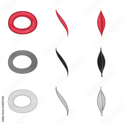 Vector design of fiber and muscular logo. Collection of fiber and body  vector icon for stock.