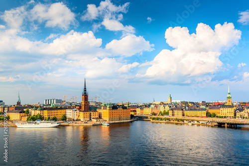 Canvas Print Beautiful panoramic view of Stockholm Old town Gamla Stan