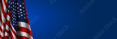 American Flag Design. American background for national celebrations. 