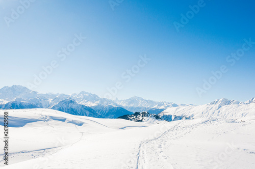 Riederalp, Matterhorn, Wallis, Alpen, Panoramaweg, Walliser Berge, Winter, Wintersport, Schweiz © bill_17