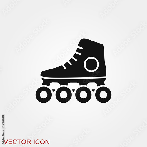 Skating icon vector sign symbol for design
