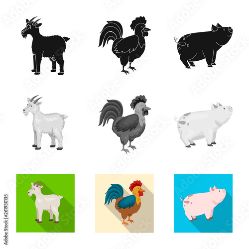 Vector illustration of breeding and kitchen  symbol. Set of breeding and organic  stock symbol for web.