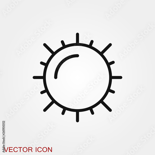 Sun Icon vector sign symbol for design