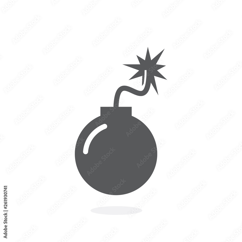 Bomb icon vector Bomb icon vector