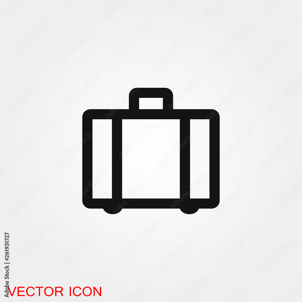 Travel bag icon vector sign symbol for design Travel bag icon vector sign symbol for design