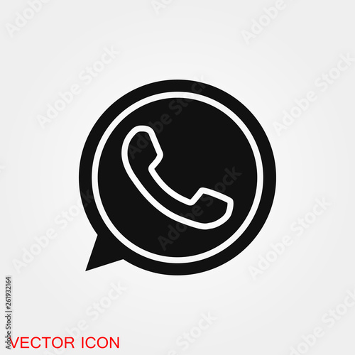 Telephone icon, Whatsapp icon vector sign symbol for design
