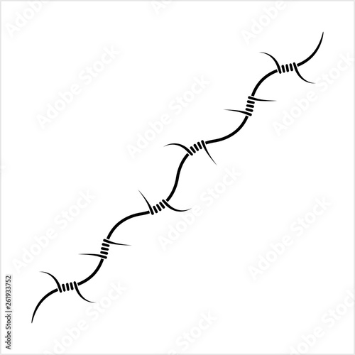 Barbed Wire Icon, Fence Wire Icon