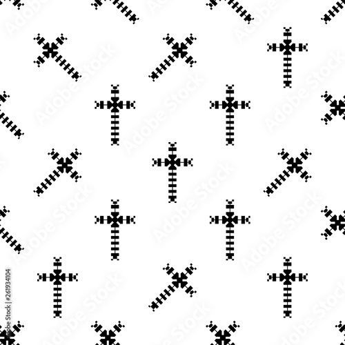 Christian Cross Seamless Pattern