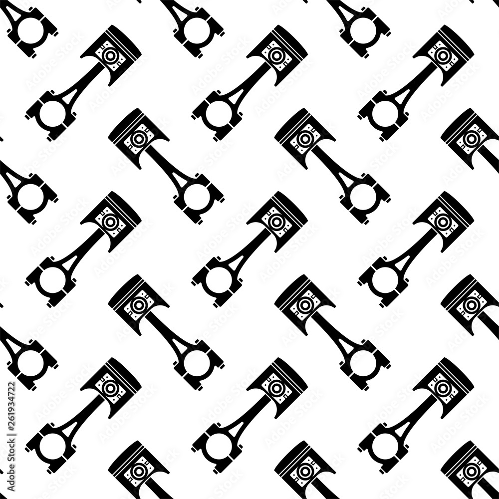 Piston Icon Seamless Pattern, Automobile Piston Icon Piston Icon Seamless Pattern, Automobile Piston Icon
