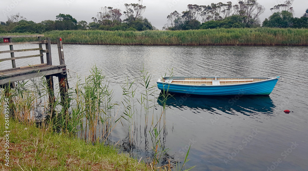 Obraz premium Blue dinghy