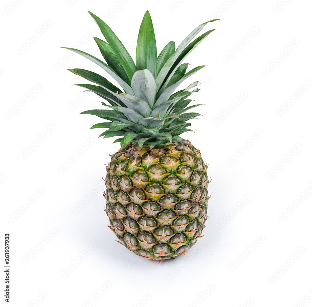 Whole fresh pineapple on a white background Whole fresh pineapple on a white background