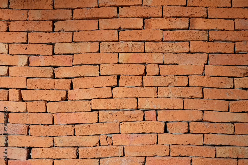 Obraz premium Stack of red brick for construction.