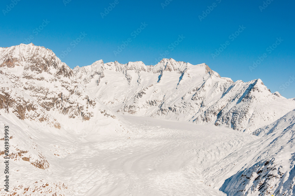 Bettmeralp, Aletschgletscher, Gletscher, Aletsch, Konkordiaplatz, Wallis, Walliser Alpen, Winter, Wintersport, Schweiz